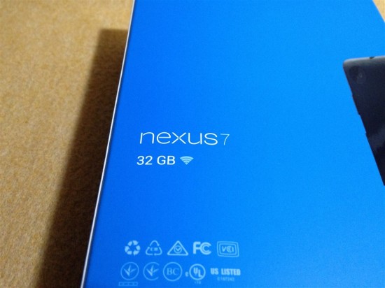 2013年版Nexus7・32GBモデル