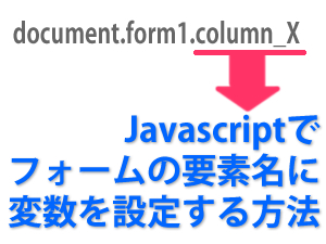 [Javascript] フォームの要素名に変数を設定する方法